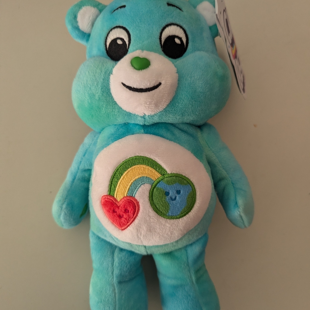 Care Bears Blue and Green Stuffed Animal Plush